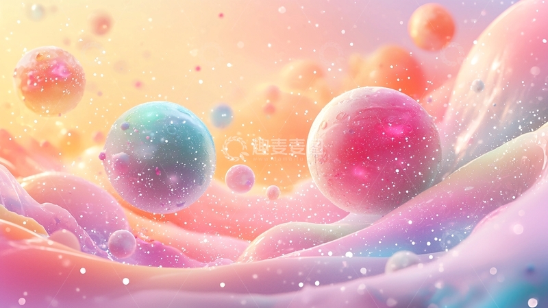 高清大图下载【趣麦麦图】梦幻泡泡星球