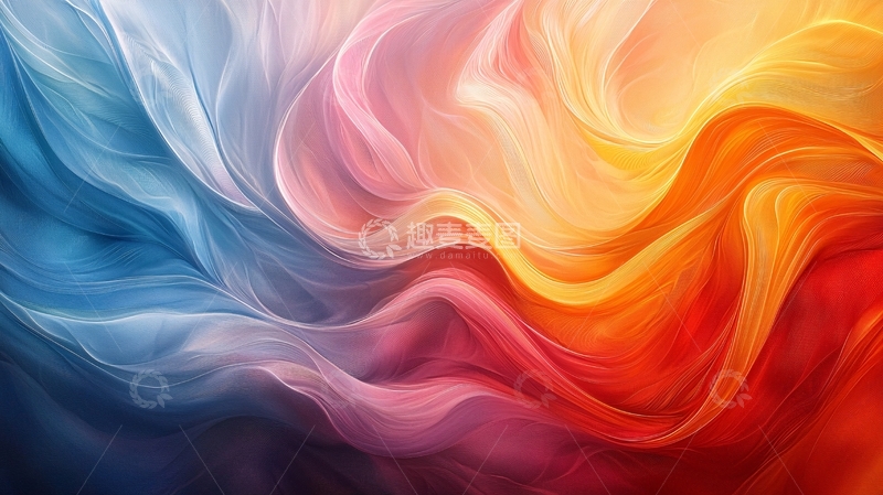 高清大图下载【趣麦麦图】彩色烟雾抽象背景