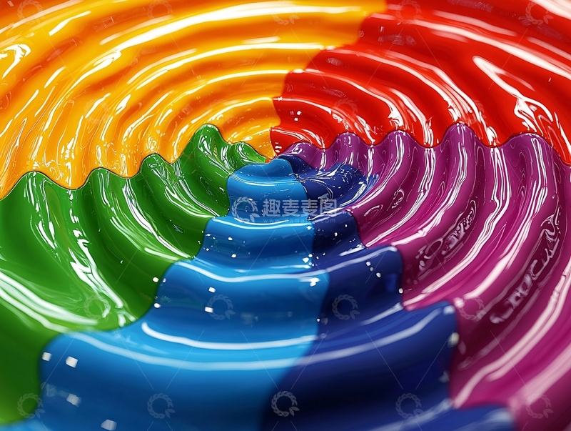 高清大图下载【趣麦麦图】彩色涟漪