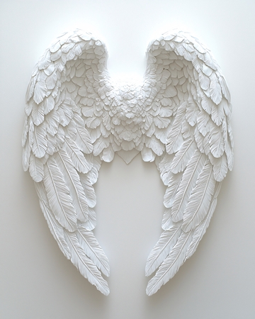 白色天使翅膀装饰