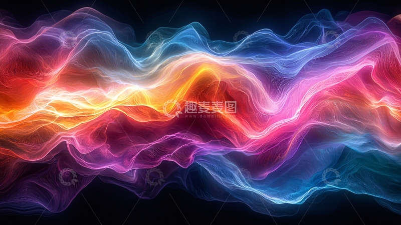 高清大图下载【趣麦麦图】彩色光波