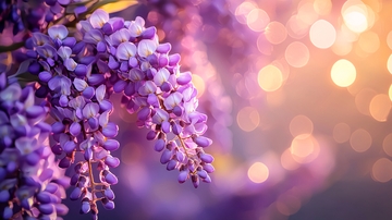 紫藤花唯美意境图