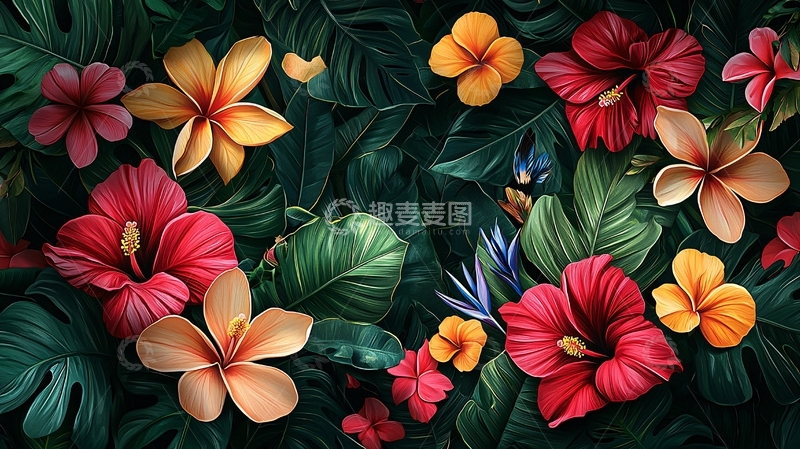 高清大图下载【趣麦麦图】热带花卉植物高清壁纸