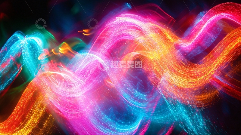 高清大图下载【趣麦麦图】绚丽多彩的光线轨迹