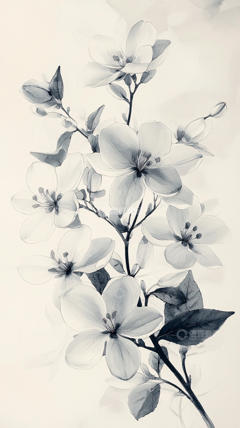 高清大图下载【趣麦麦图】黑白