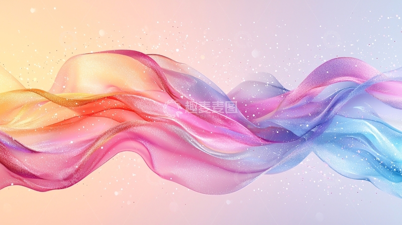 高清大图下载【趣麦麦图】彩色丝带飘逸