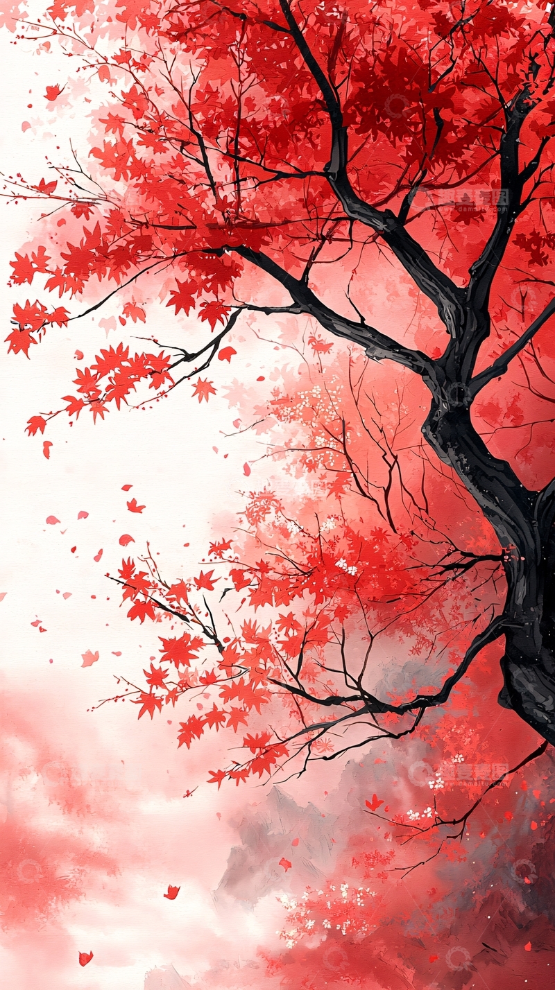 高清大图下载【趣麦麦图】红叶树