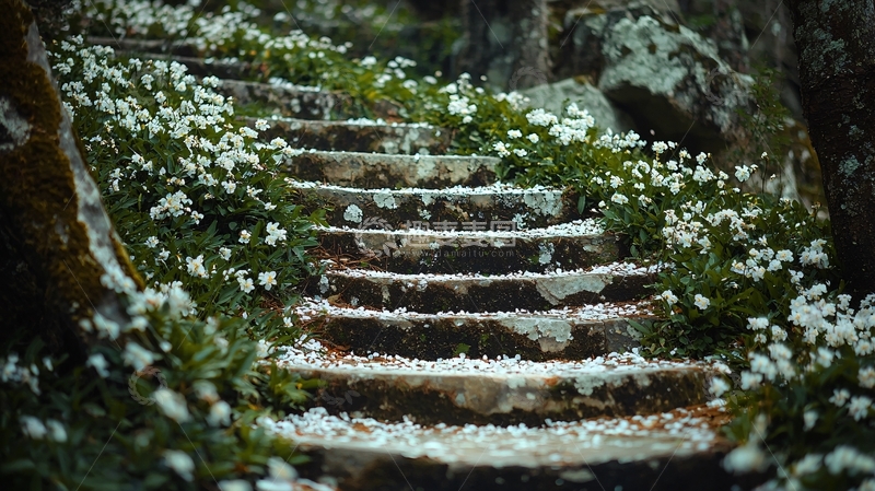 高清大图下载【趣麦麦图】石阶小路