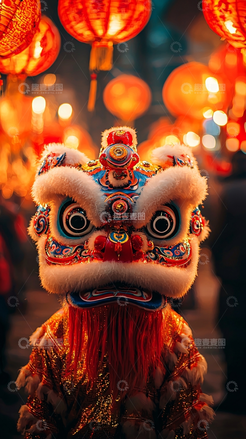 高清大图下载【趣麦麦图】舞狮