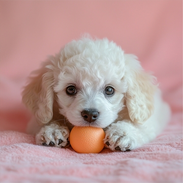 可爱白色贵宾犬幼犬