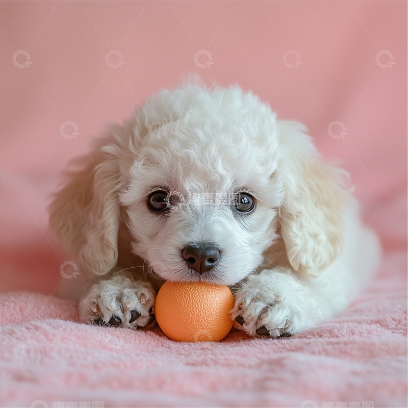 高清大图下载【趣麦麦图】可爱白色贵宾犬幼犬