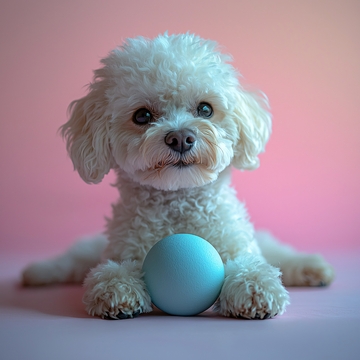 可爱白色贵宾犬