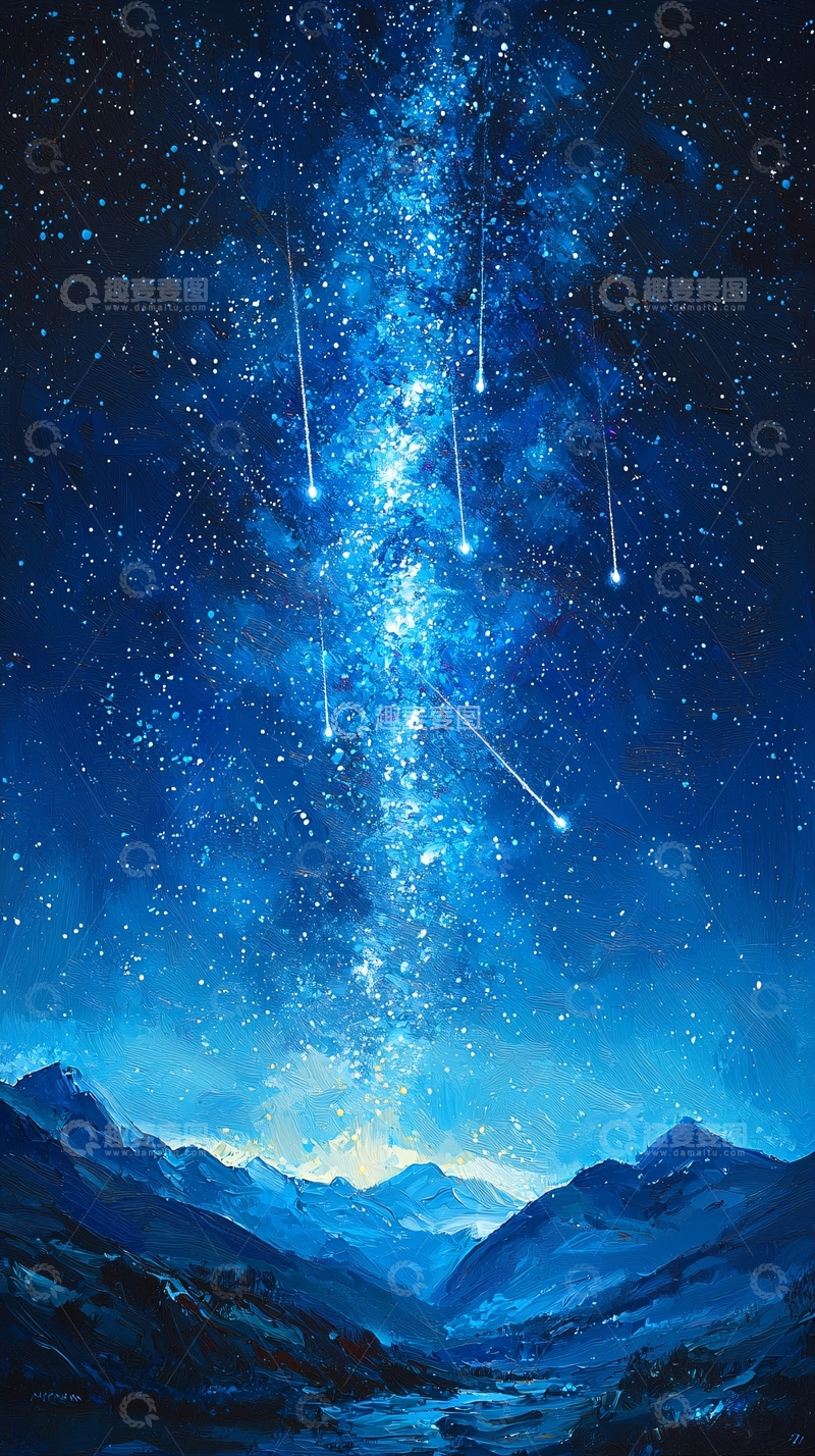 高清大图下载【趣麦麦图】蓝色星空