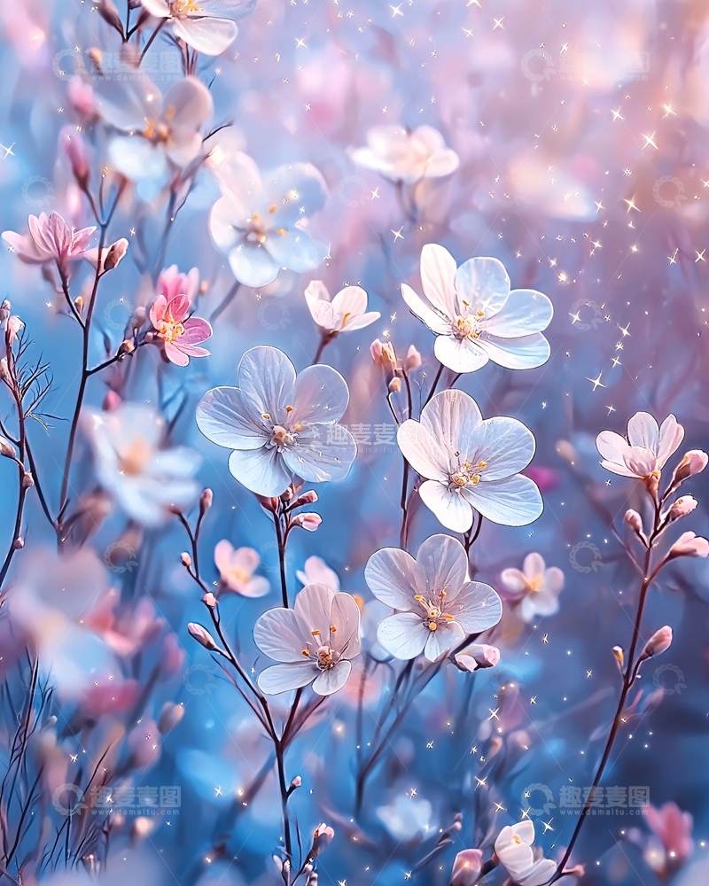 高清大图下载【趣麦麦图】梦幻唯美粉色花海