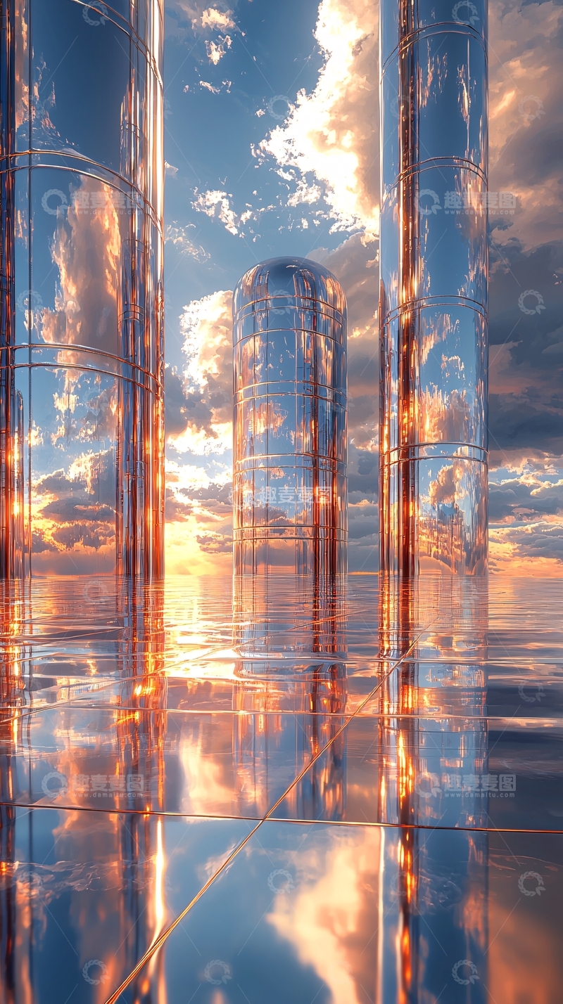 高清大图下载【趣麦麦图】金属柱