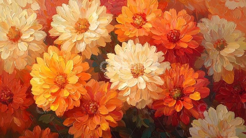 高清大图下载【趣麦麦图】油画花卉静物