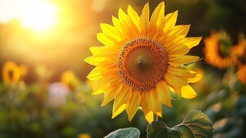 向日葵田园阳光背景