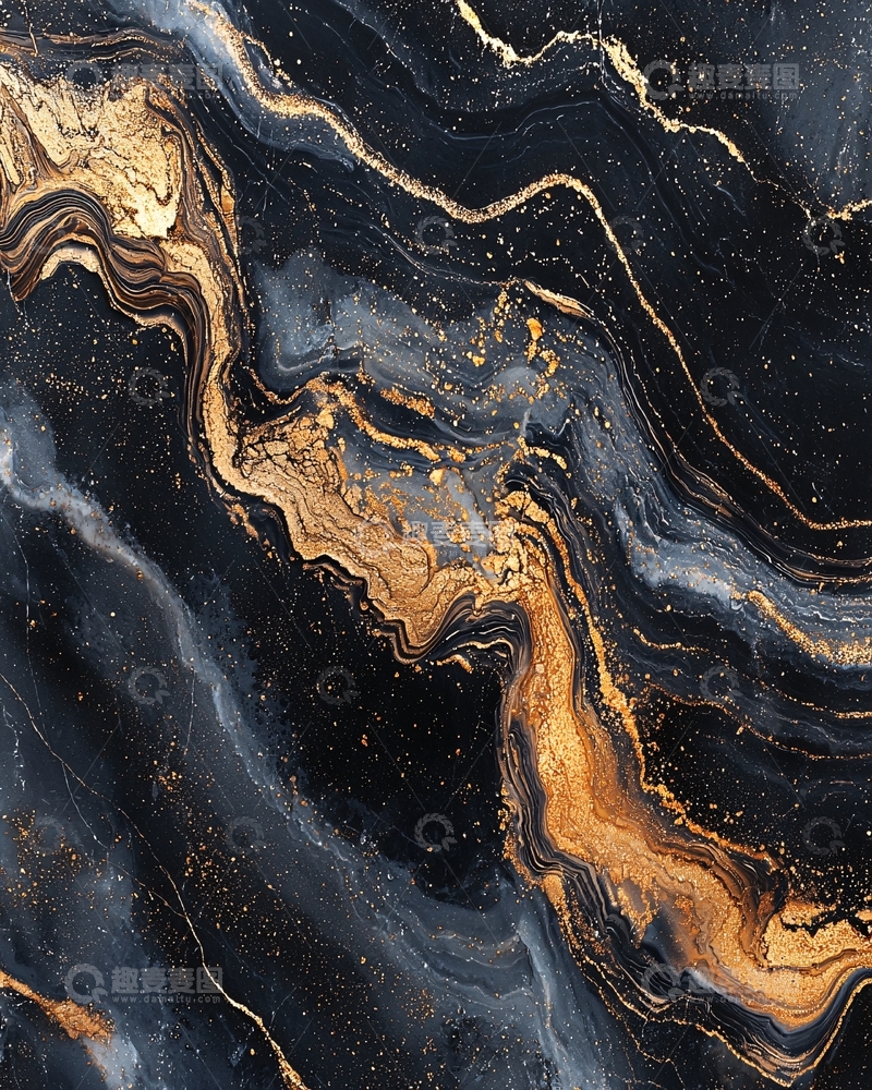 高清大图下载【趣麦麦图】黑色金色大理石纹理