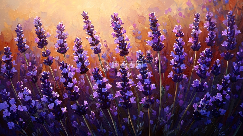 高清大图下载【趣麦麦图】阳光下的薰衣草田