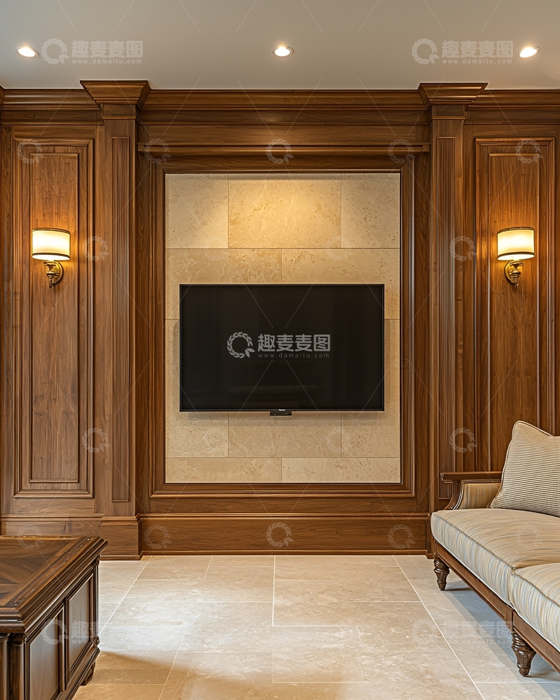 高清大图下载【趣麦麦图】高端电视背景墙