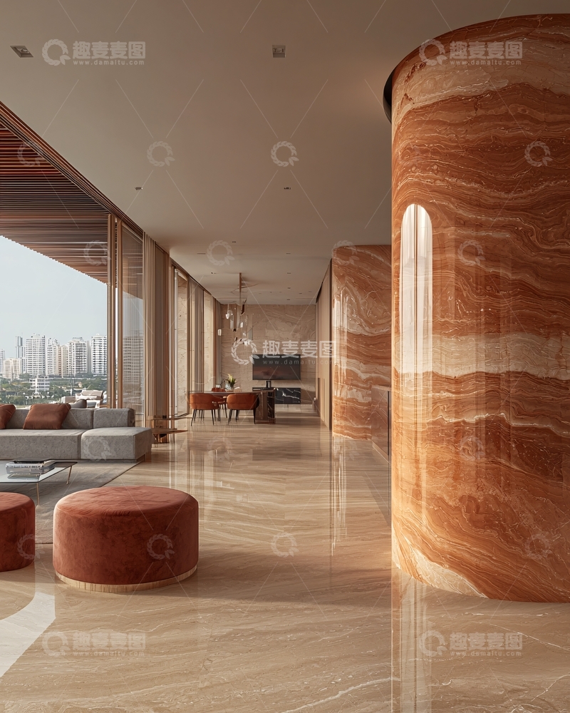 高清大图下载【趣麦麦图】豪华现代客厅