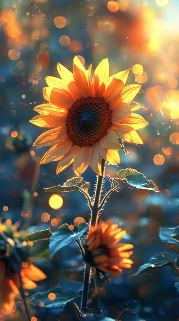 光影下的向日葵