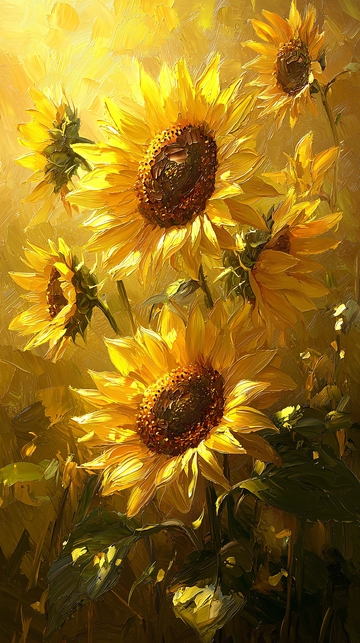向日葵油画