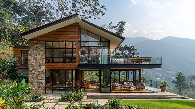 高清大图下载【趣麦麦图】山景别墅