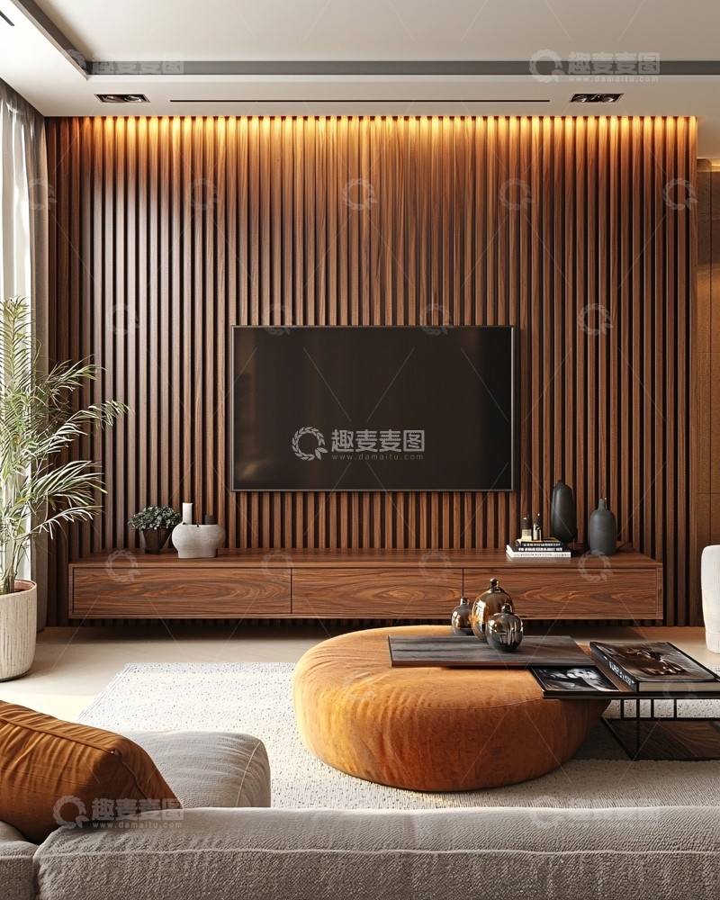 高清大图下载【趣麦麦图】现代简约电视背景墙