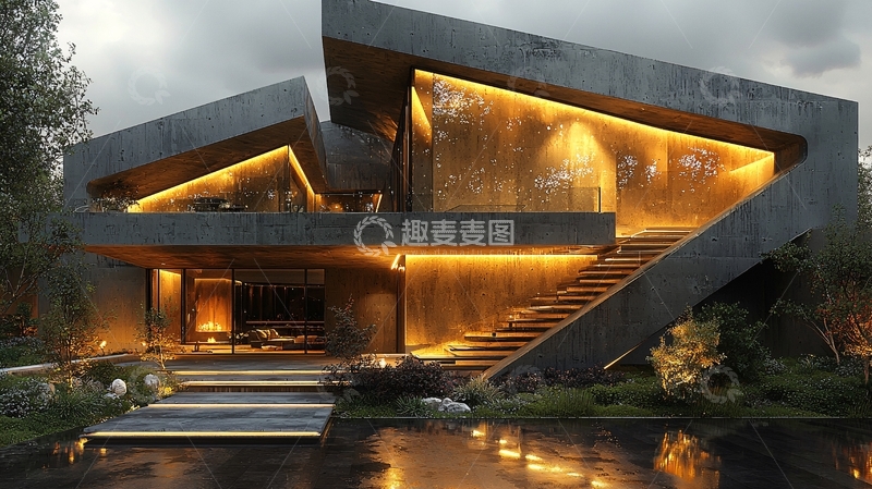 高清大图下载【趣麦麦图】现代风格别墅