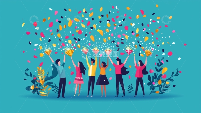 高清大图下载【趣麦麦图】庆祝