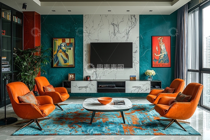 高清大图下载【趣麦麦图】高级公寓客厅装修