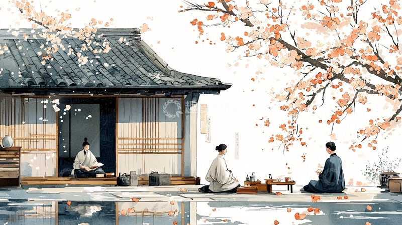 高清大图下载【趣麦麦图】水墨画古风场景