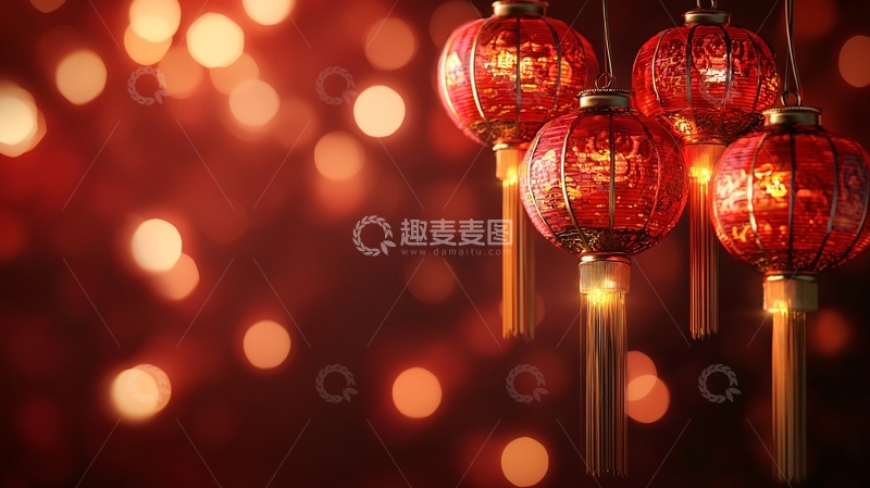 高清大图下载【趣麦麦图】喜庆红灯笼