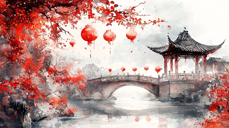 高清大图下载【趣麦麦图】水墨画中国风