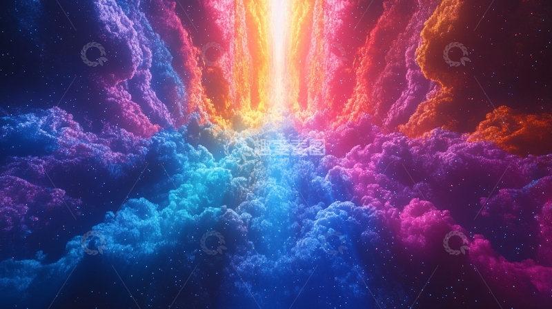 高清大图下载【趣麦麦图】彩色云彩梦幻通道