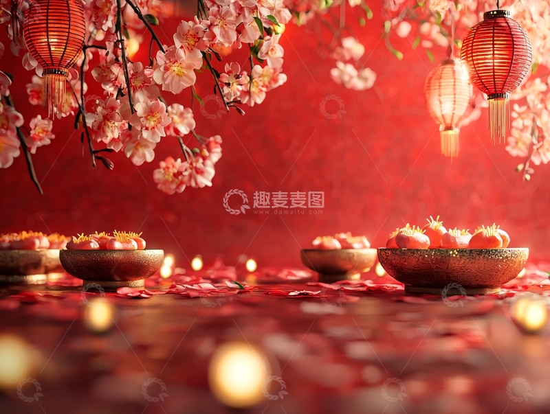 高清大图下载【趣麦麦图】中式新年背景