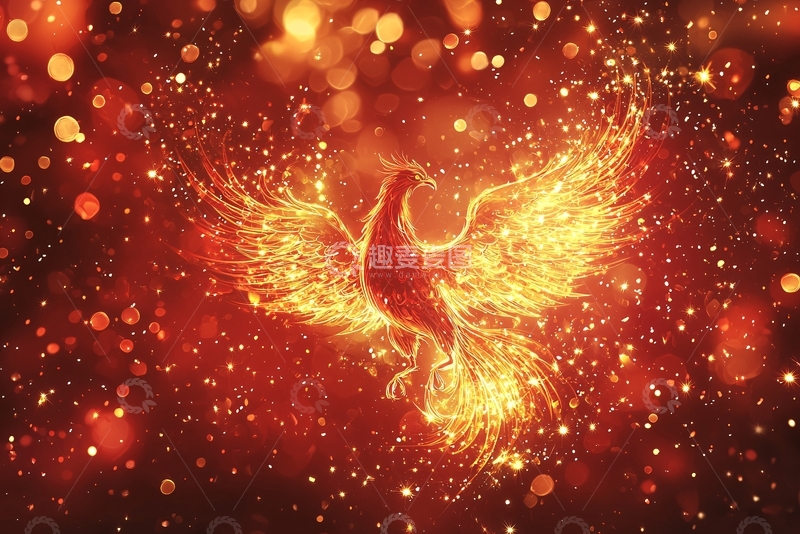 高清大图下载【趣麦麦图】火焰凤凰