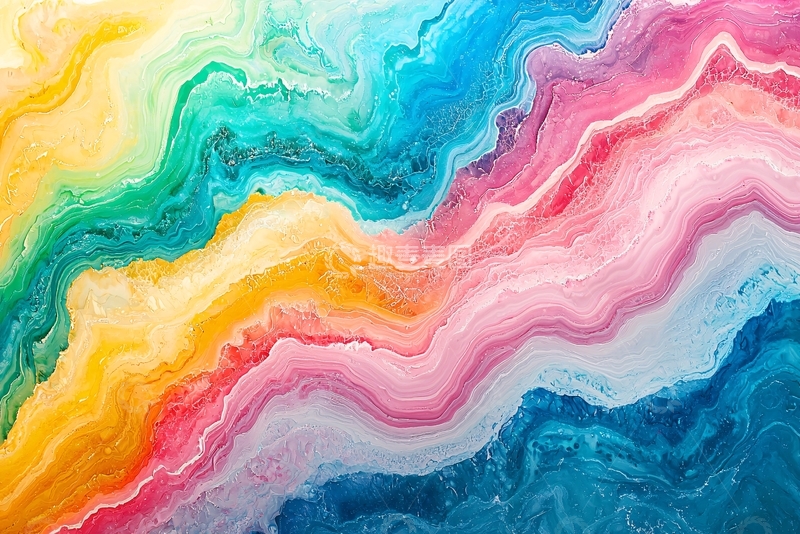 高清大图下载【趣麦麦图】彩色流体纹理
