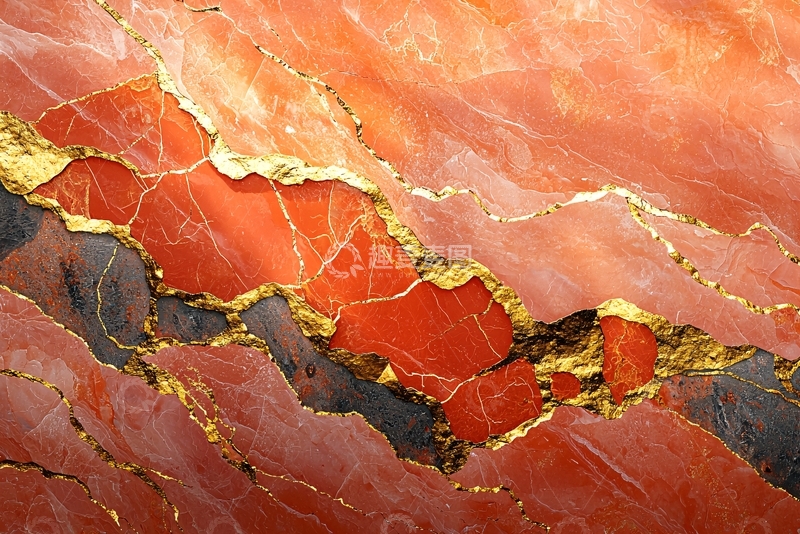 高清大图下载【趣麦麦图】红色大理石纹理2