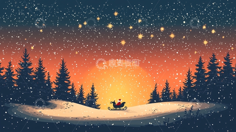 高清大图下载【趣麦麦图】圣诞节雪景