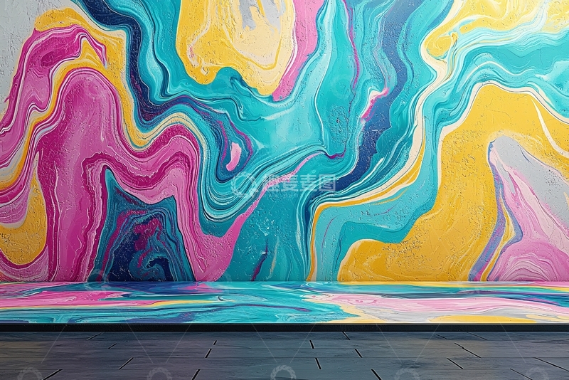 高清大图下载【趣麦麦图】彩色流体背景