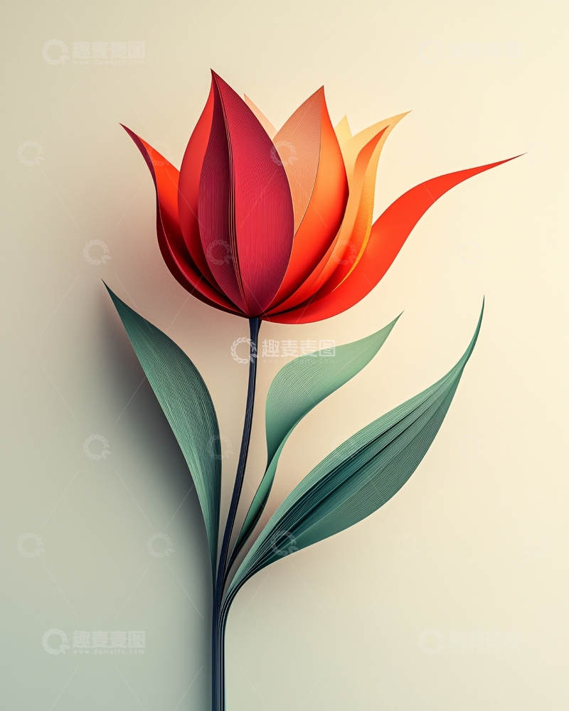高清大图下载【趣麦麦图】抽象郁金香
