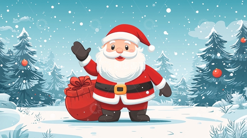 高清大图下载【趣麦麦图】圣诞老人卡通