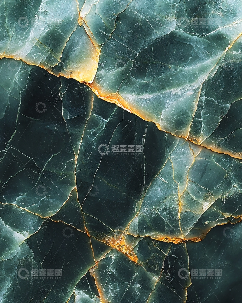 高清大图下载【趣麦麦图】深绿金线纹理大理石