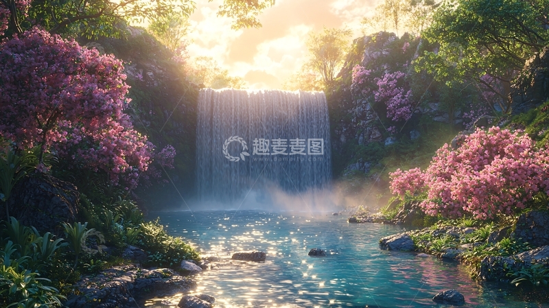 高清大图下载【趣麦麦图】梦幻般瀑布
