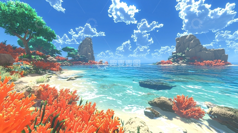 高清大图下载【趣麦麦图】阳光沙滩海岛风景