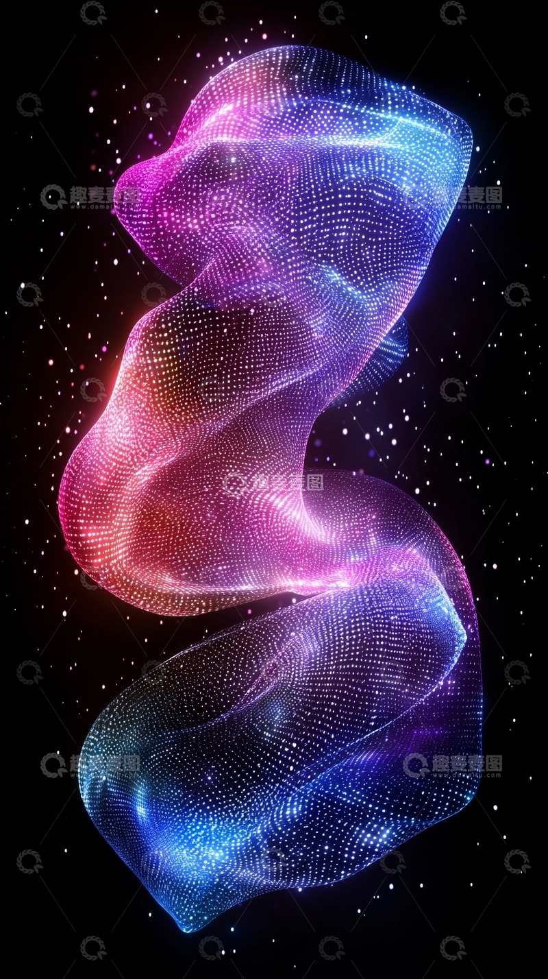 高清大图下载【趣麦麦图】-梦幻多彩光线旋转