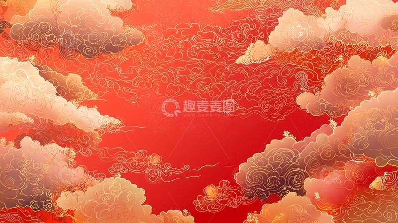 红云朵朵祥云图