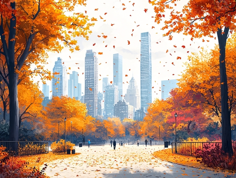 高清大图下载【趣麦麦图】秋日城市公园